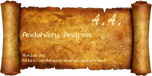 Andaházy Andrea névjegykártya