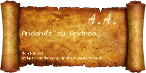 Andaházy Andrea névjegykártya